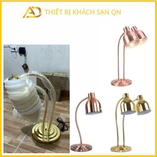 Đèn hâm giữ nóng đồ ăn buffet 1/2 bóng mầu inox/ mầu vàng/ mầu đồng
