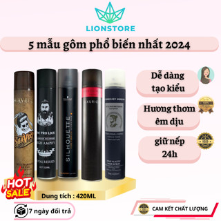 Gôm xịt tóc LUXURIOUS SUAVECITO SILHOUETTE PRO SPRAY tạo kiểu nam nữ giữ nếp cả ngày