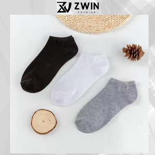  Set 2 Đôi Tất Trơn Vớ Cổ Ngắn Unisex Nam Nữ