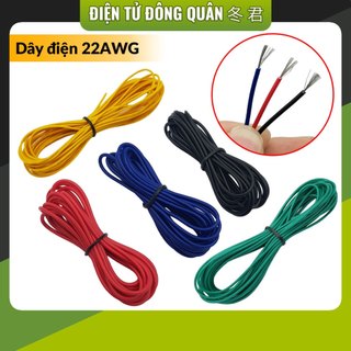 Cuộn dây điện đơn 5 mét nhiều lõi 22AWG
