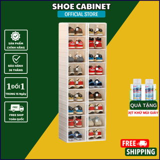 Tủ giày gấp gọn Shoecabinet 9 tầng 9101-9 chất liệu nhựa PP cao cấp [ BẢO HÀNH 3 NĂM], Hộp đựng giày thông minh tiện lợi