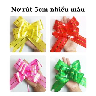 set 10 nơ rút đỏ bản 5cm,3cm