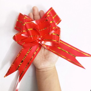 set 10 nơ rút đỏ bản 5cm,3cm