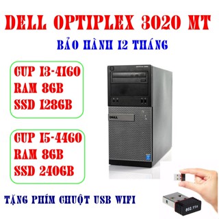 Cây máy bộ DELL Optilex 3020 i3/ 8GB/ SSD 120GB tặng USB Wifi