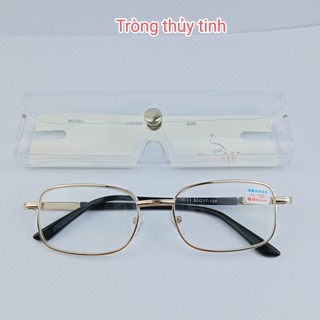 kính lão nam nữ tròng kính thủy tinh gọng hợp kim cao cấp
