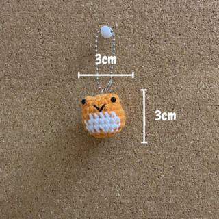 Móc khoá con ếch mini len handmade