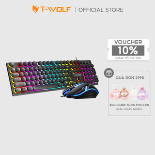 Combo bàn phím và chuột t-wolf tf270, usb, led, 1000dpi, 104 gaming