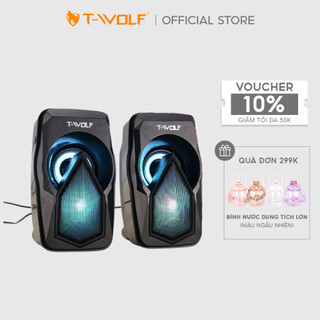 Loa t-wolf s11 led rgb, 2.0 3wx2, led, jack 3.5mm + usb, âm thanh vòm