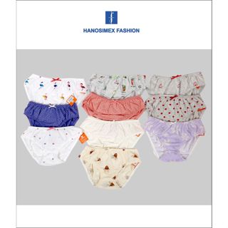 Quần chip bé gái HANOSIMEX vải cotton chun mềm mại và co giãn tốt