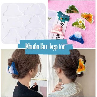Khuôn silicon đúc kẹp tóc làm thủ công Epoxy Resin.