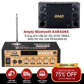Amply mini hay - Nghe nhạc - Hát karaoke ở nhà/ trên xe/ kết nối không dây