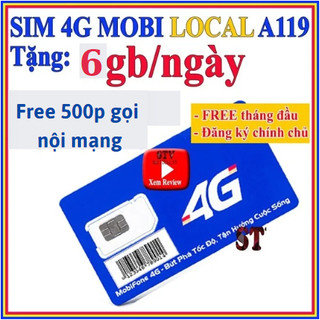 [ TẶNG 1 THÁNG ] Siêu Sim Mobifone 4G Miễn Phí Data Vào Mạng Nghe Gọi Free Sim A69 A79 A119 Sky69