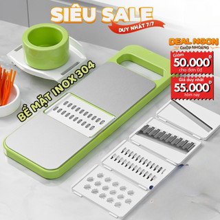 Bộ nạo rau củ quả 6 lưỡi dao , inox 304 không gỉ, đồ bào rau củ đa năng cao cấp đa năng tiện dụng