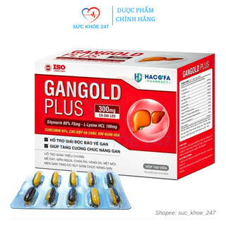 GANGOLD PLUS 100 Viên/Hộp - Giải Độc Gan, Giảm Mề Đay, Mẩn Ngứa, Chán Ăn, Vàng Da, Men Gan Tăng