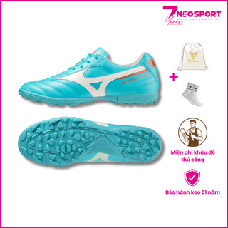 Giày bóng đá chính hãng mizuno morelia ii club as xanh da tf