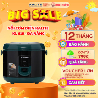 Nồi cơm điện Kalite KL619 - 1,8 Lít, nấu được nhiều món, lòng nồi dày, chống dính xịn, quai xách