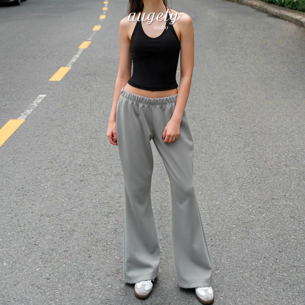 Quần Dài Nỉ Ống Loe Form Rộng Cạp Trễ Augety Studio, HAZEL Sweatpants | BigBuy360 - bigbuy360.vn