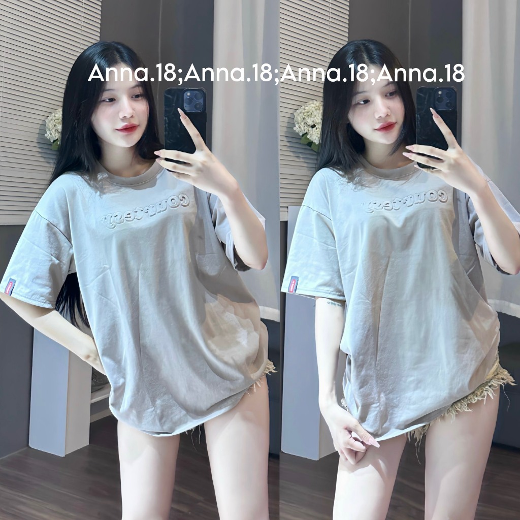 Áo phông cotton khô form rộng dập nổi (courtesy) top nam nữ | BigBuy360 - bigbuy360.vn