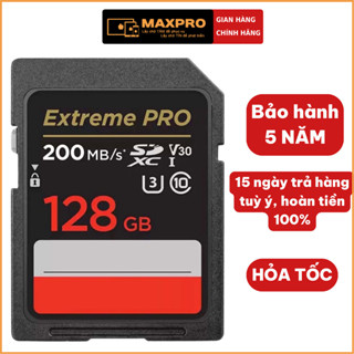 Thẻ nhớ SD 128GB 64GB 32GB 256GB Ultra Class 10 và Extreme Pro tốc độ cao cho máy ảnh, máy quay 4K Full HD