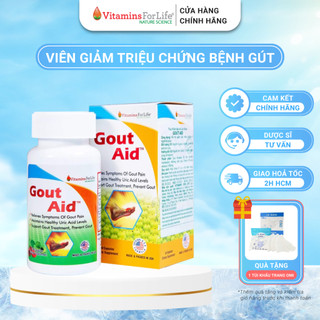 Viên gút vitamins for life gout aid hỗ trợ giảm acid uric, sưng đau các khớp do gout
