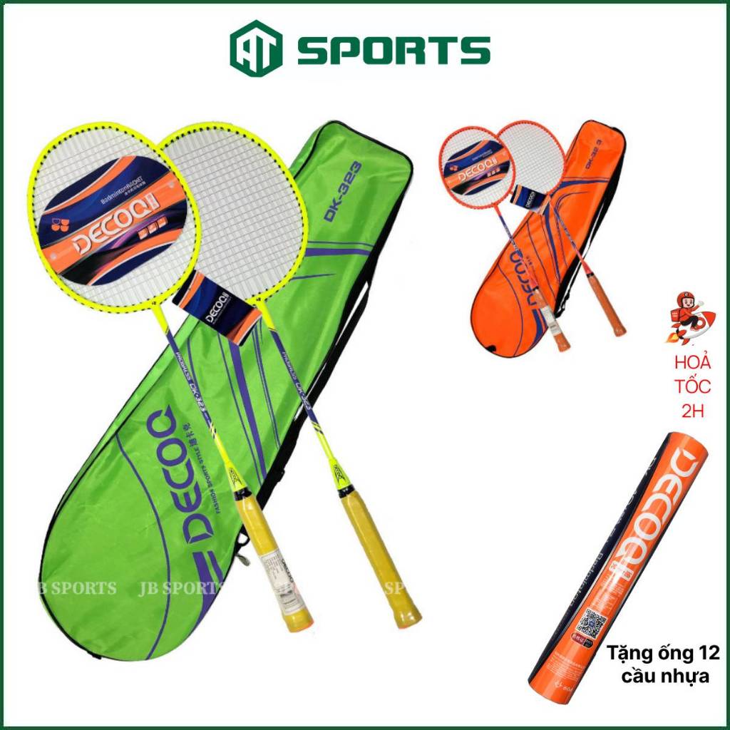 Bộ Vợt Cầu Lông Chính Hãng (2 Vợt) DECOO 33, Cặp Vợt Cầu Lông Tốt Nhẹ Dây Căng