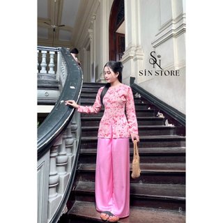 [SÍN STORE] Bộ Bà BA Lụa Mango Mát Mịn Tay Dài Có kèm quần lụa satin-L01