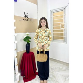 [SÍN STORE] Bộ Bà BA Lụa Mango Mát Mịn Tay Dài Có kèm quần lụa satin-L01