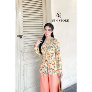 [SÍN STORE] Bộ Bà BA Lụa Mango Mát Mịn Tay Dài Có kèm quần lụa satin-L01