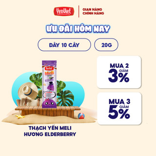 Thạch Yến MeLi Yến Việt cho bé, vị trái cây tự nhiên, không đường hóa học, màu tổng hợp, chất bảo quản
