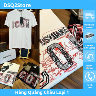 Áo Thun Icon DSQ, Áo Phông Nam In Hình Icon Cổ Tròn Cộc Tay Chất Cotton Cao Cấp Không Phai Màu