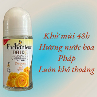 Lăn khử mùi Enchanteur deluxe charming 50ml hương nước hoa Pháp quyến rũ luôn khô thoáng