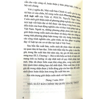 Sách - Phương Pháp Phân Tích Luật Viết (Xuất Bản Lần Thứ Năm, Có Sửa Chữa, Bổ Sung)