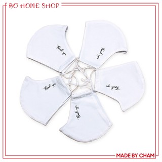 Khẩu trang vải cotton thank you siêu mềm, siêu mát