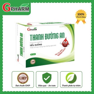 Thực phẩm bảo vệ sức khỏe Viên uống Hỗ trợ hạ và ổn định đường huyết THANH ĐƯỜNG AN hộp 60 viên
