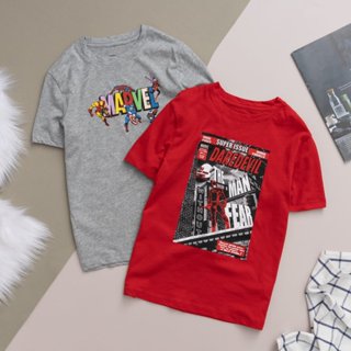 Áo thun cổ tròn cho bé Trai, bé Gái Size 20kg - 50kg chất liệu cotton mềm mịn thoáng mát in hình hoạ tiết có 9 màu ATMV4