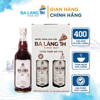 Nước Mắm Cao Đạm 41N Ba Làng TH Thanh Trùng Giảm Mặn Combo 2 Chai 1000ml