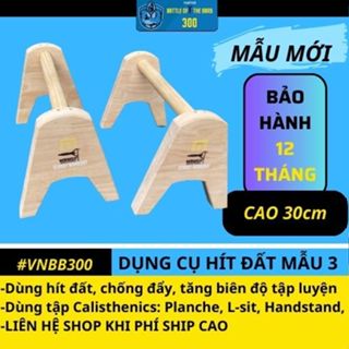   Vnbb300  - Dụng cụ Parallettes gỗ cao 30cm xà kép cao 30cm calisthenics Mẫu 3 
