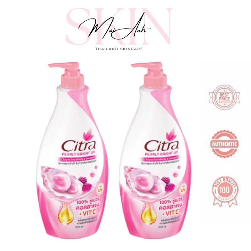 [Chính Hãng] Sữa dưỡng thể trắng da chống nắng Citra Pinkish Glow