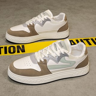Giày Sneaker Nam Phong Cách Mới Chất Liệu Da Kết Hợp Vải Mềm, Đế Cao Su Non Đi Êm Chân: 8262N