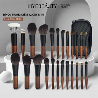 Bộ 12 Cọ Trang Điểm Mini KIYE Chuyên Nghiệp Tiện Lợi Kèm Túi Đựng