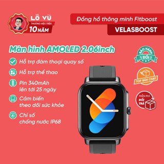 Đồng hồ thông minh Fitboost Velasboost, đàm thoại quay số, theo dõi sức khỏe, chống nước IP68
