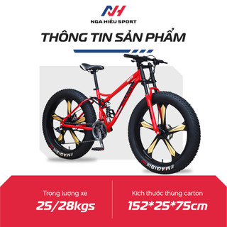 Xe bánh béo vành đúc bánh 26 inch thời thượng; xe 21 tốc độ _ Tặng kèm full phụ kiện