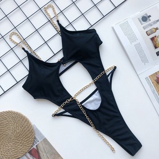 Bikini liền thân phối xích sexy( 2 màu)