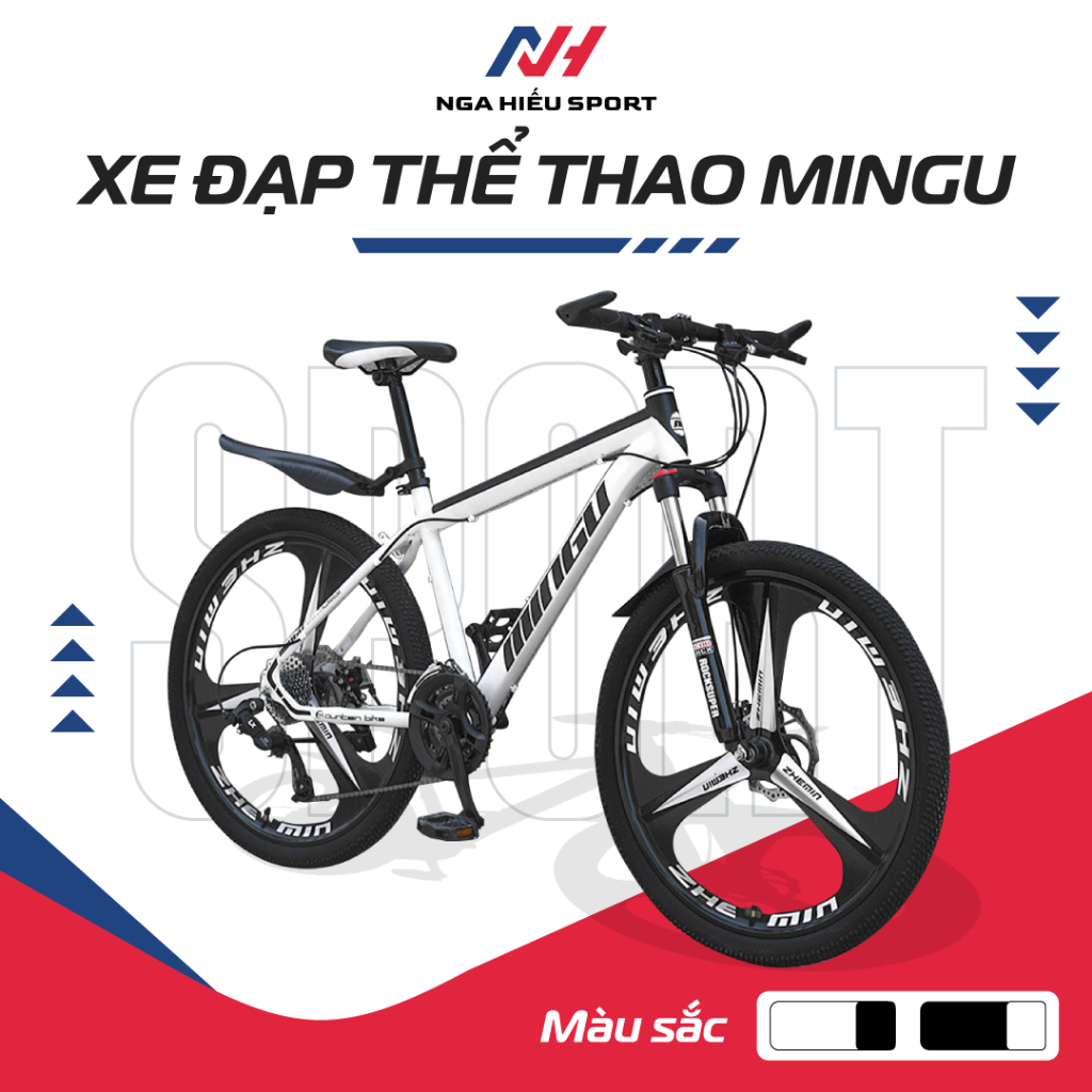[Tặng Full Phụ Kiện] Xe Đạp Thể Thao MINGU Vành Nan Hoa Đúc 26inch - Hàng Chính Hãng