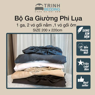 Bộ ga giường Phi lụa Mềm Mịn size 2mx2m2