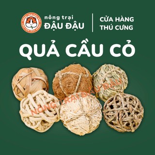 Quả cầu cỏ cho thỏ, bọ ú, chinchilla mài răng đồ chơi giảm stress cho thỏ, bọ ú, chinchilla