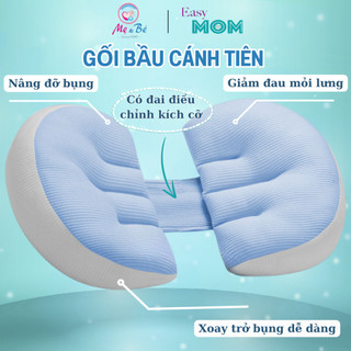 Gối bầu cánh tiên Easy Mom Organic cao cấp, gối nâng đỡ bụng cho mẹ bầu
