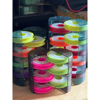 Hộp đựng trục câu đài có kèm quấn trục silicone, phụ kiện câu đài