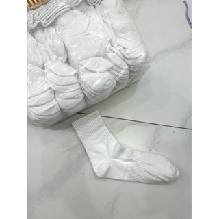 (bán sỉ theo kg) 1 kg Tất lửng  trắng  đen  15cm( tầm 25 đôi )