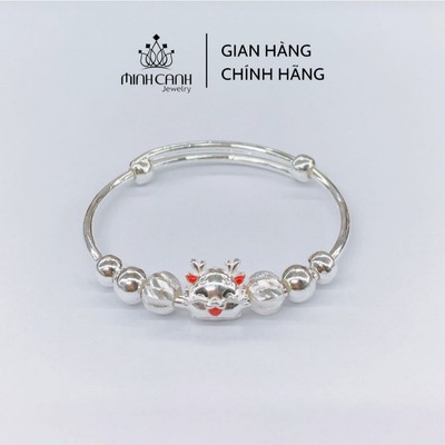Vòng Bạc Con Rồng Mix Bi Cho Bé - Minh Canh Jewelry